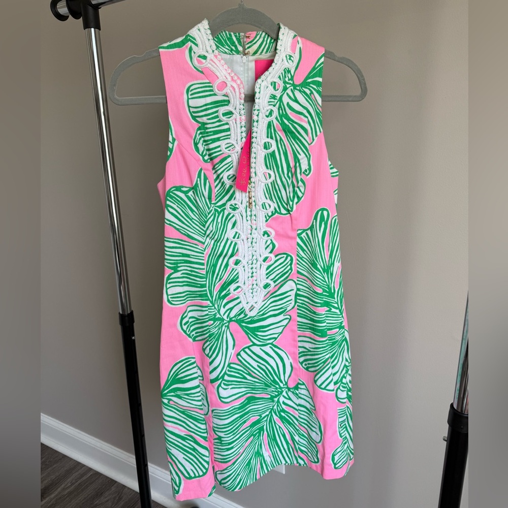 Lilly Pulitzer Mandevilla Baby dress in who let the fronds out print